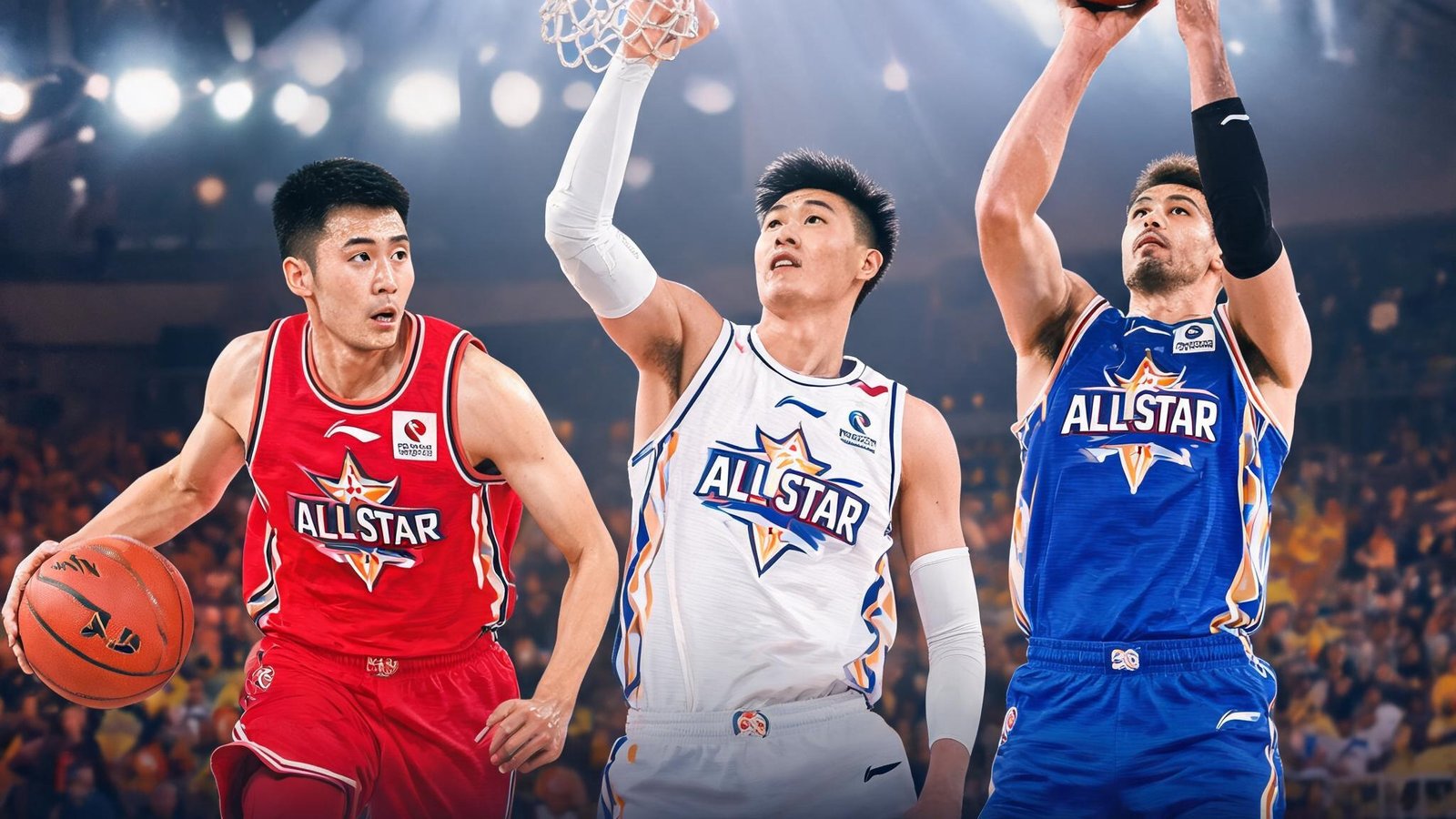 CBA全明星周末预告，球星云集的海报设计